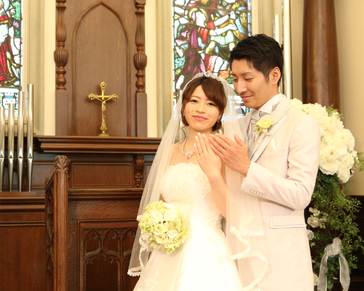 おふたりで指輪披露♪