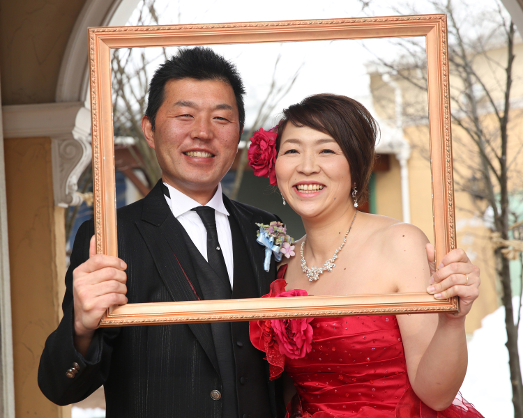 雪の中でも笑顔！