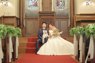 ペットと一緒に撮影