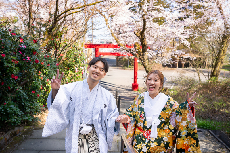 【旧長岡市内◆出張ロケーション×和装】行先自由!ロケ―ション撮影プラン【六切写真台紙付】