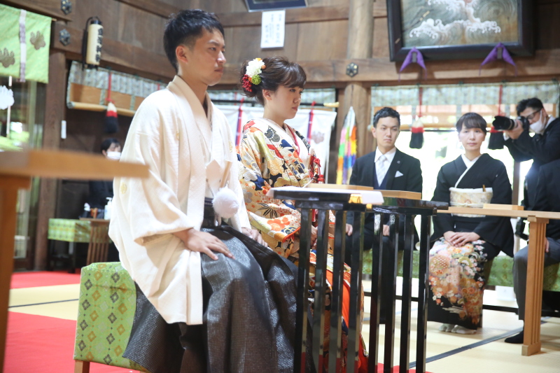 かぞく和婚◆神社挙式+6名での食事◆写真館で叶える神社婚◆衣装×ヘアセットメイク×着付け全部込み