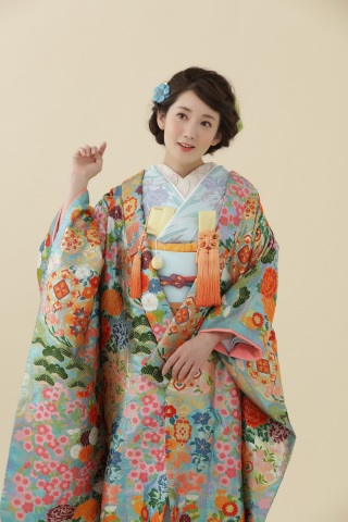 H32青地孔雀正倉院