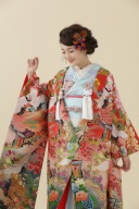 H39赤地御所車鶴