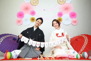 お二人らしいスタジオフォト撮影