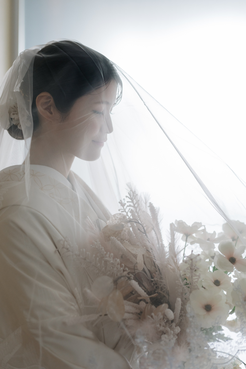 白無垢×ベールでワンランク上のお洒落さを
