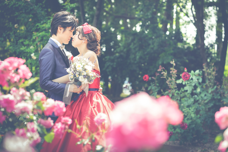 お花に囲まれて♡