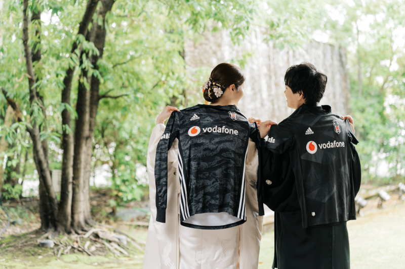 思い出の品と一緒に撮影