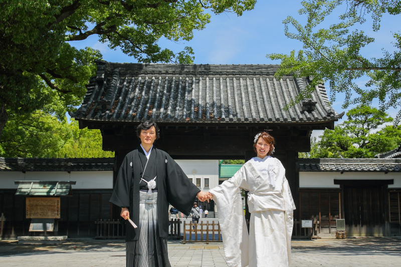 黒門前での撮影