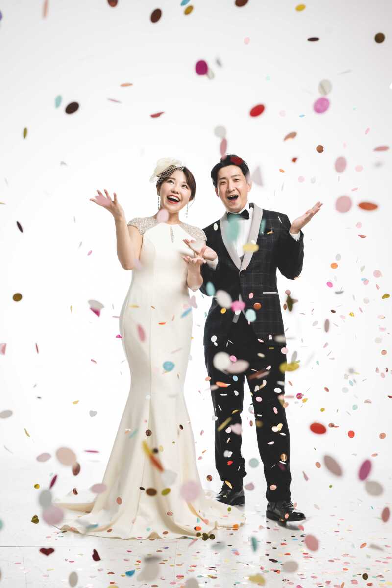 コンフェッティで韓国フォト