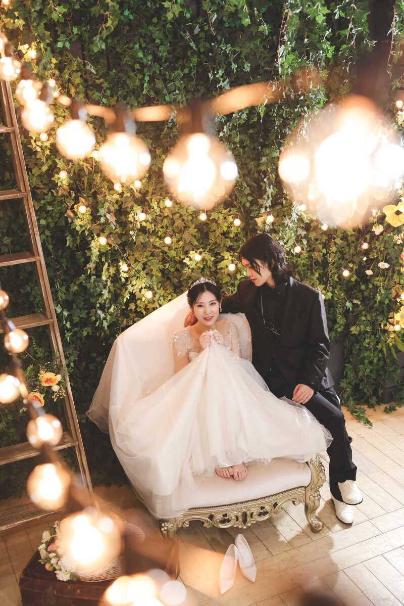 お姫様ソファと緑のきらきら