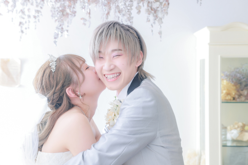 ほっぺにチュッ♡