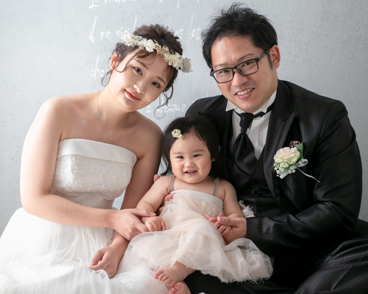 最後はお子様とのスリーショット。