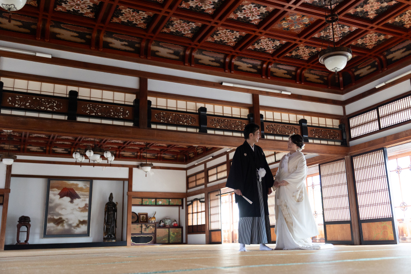 【amu-wedding】可睡斎で和装寺院ロケーション撮影