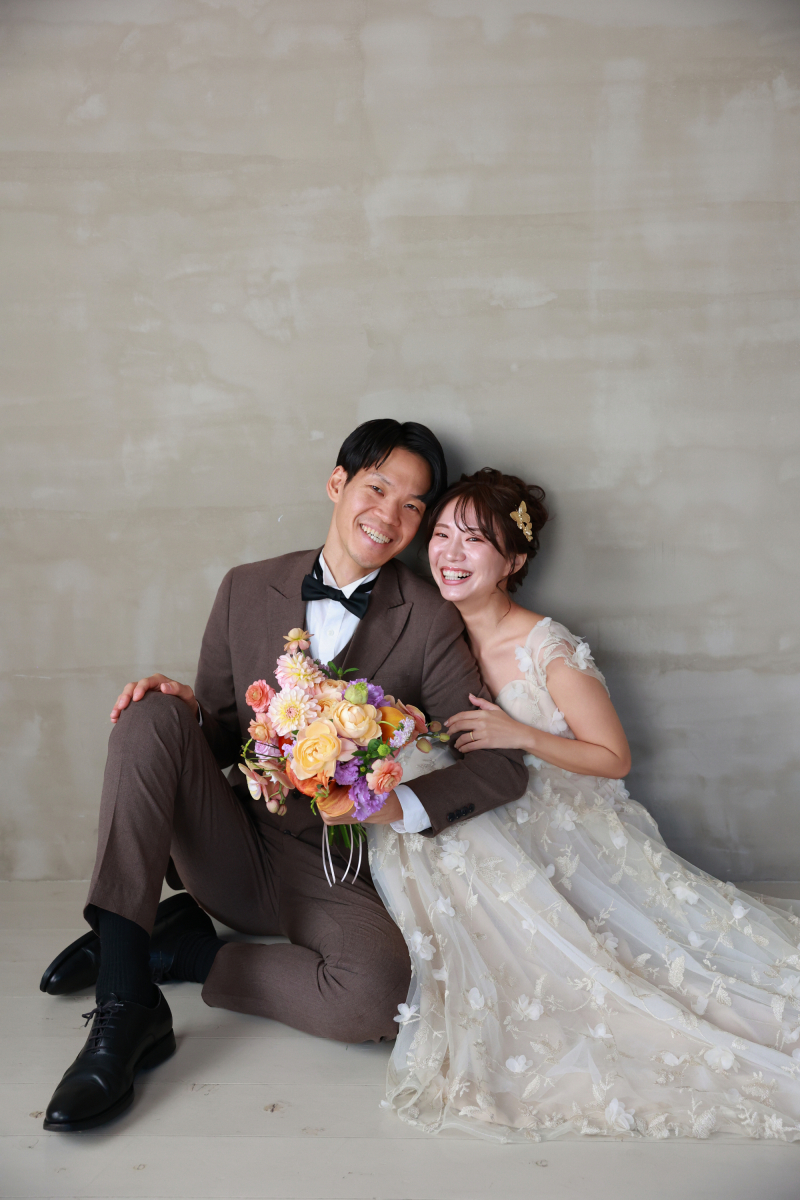 2人でくっついて