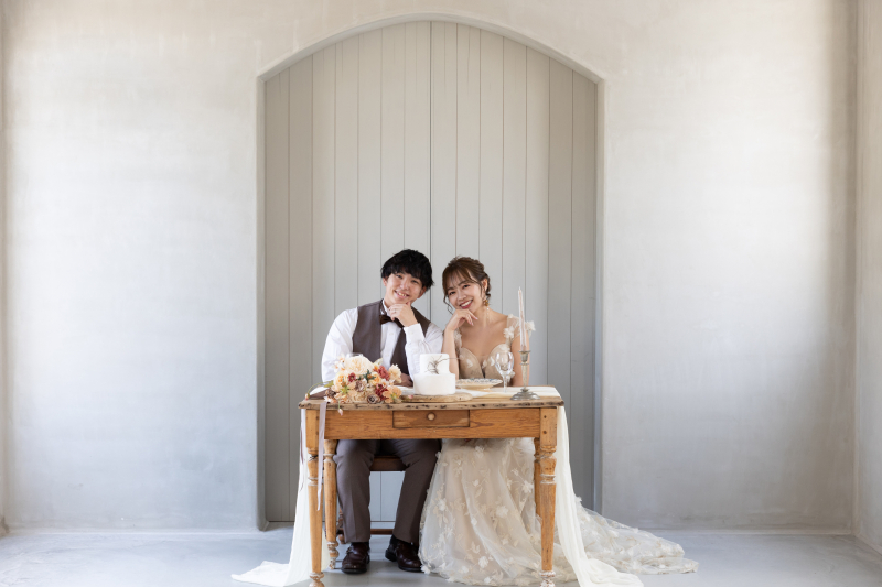 自然に2人でポーズ!