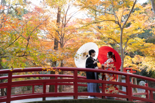 和装紅葉ロケーション＆洋装スタジオ撮影