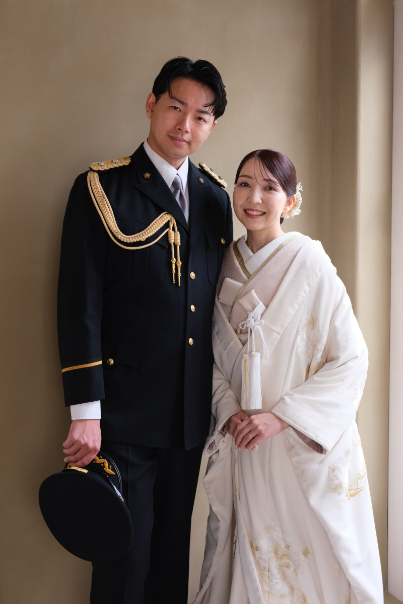 スタジオでの前撮りショット