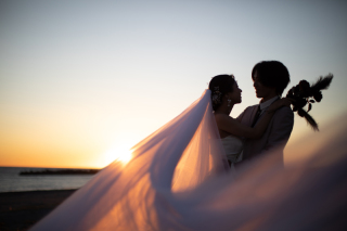 洋装サンセット＆夜景ロケーション撮影「中田島砂丘」