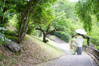 amu-wedding☆日本庭園ロケーション撮影。