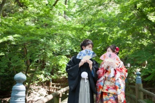 平日の和装2着目無料特典でロケーション撮影とスタジオ撮影♫