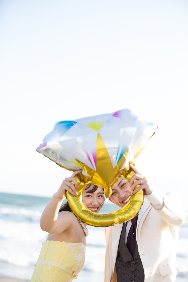 おっきな指輪風船で！