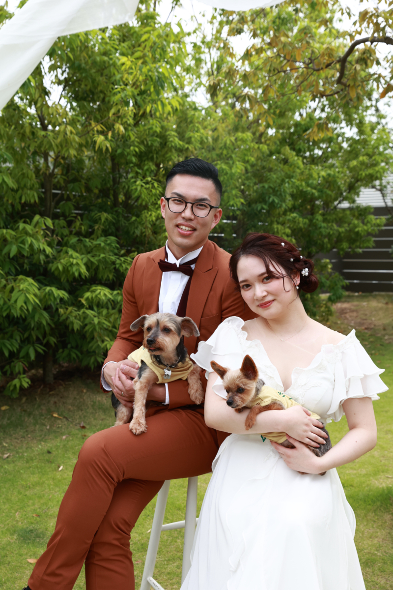 愛犬と一緒に