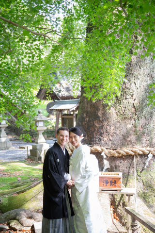 白無垢で神社ロケーション撮影&スタジオドレス撮影♪