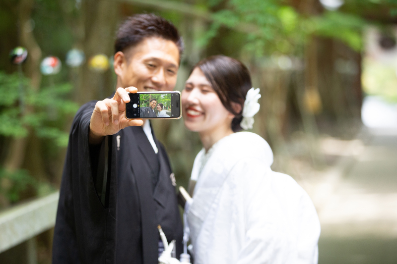 仲良しなお二人の自撮り中もカシャ!