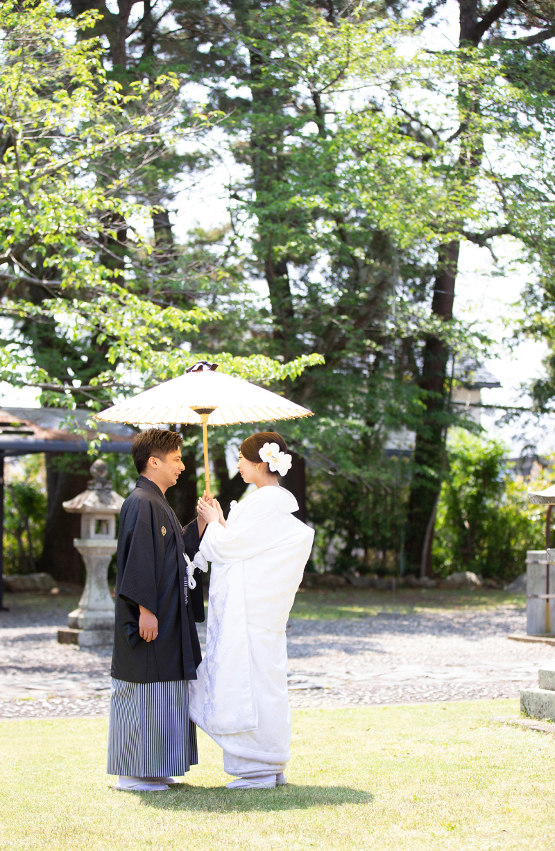 二人での相合傘ショット♪
