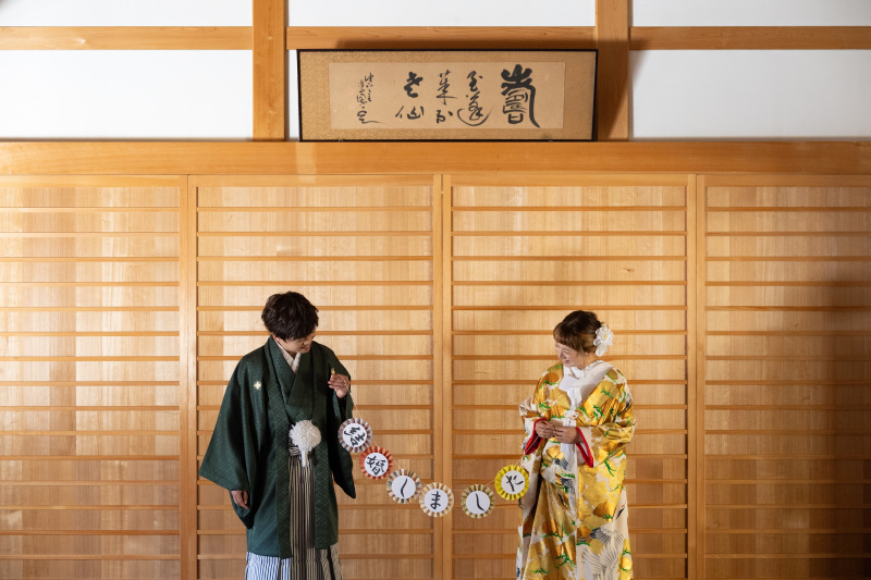 寺院で和装ロケーション撮影＆洋装スタジオ撮影