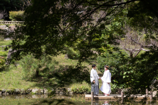 浜松城公園での新緑和装ロケーション