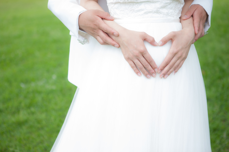 マタニティーらしいあたたかな写真も