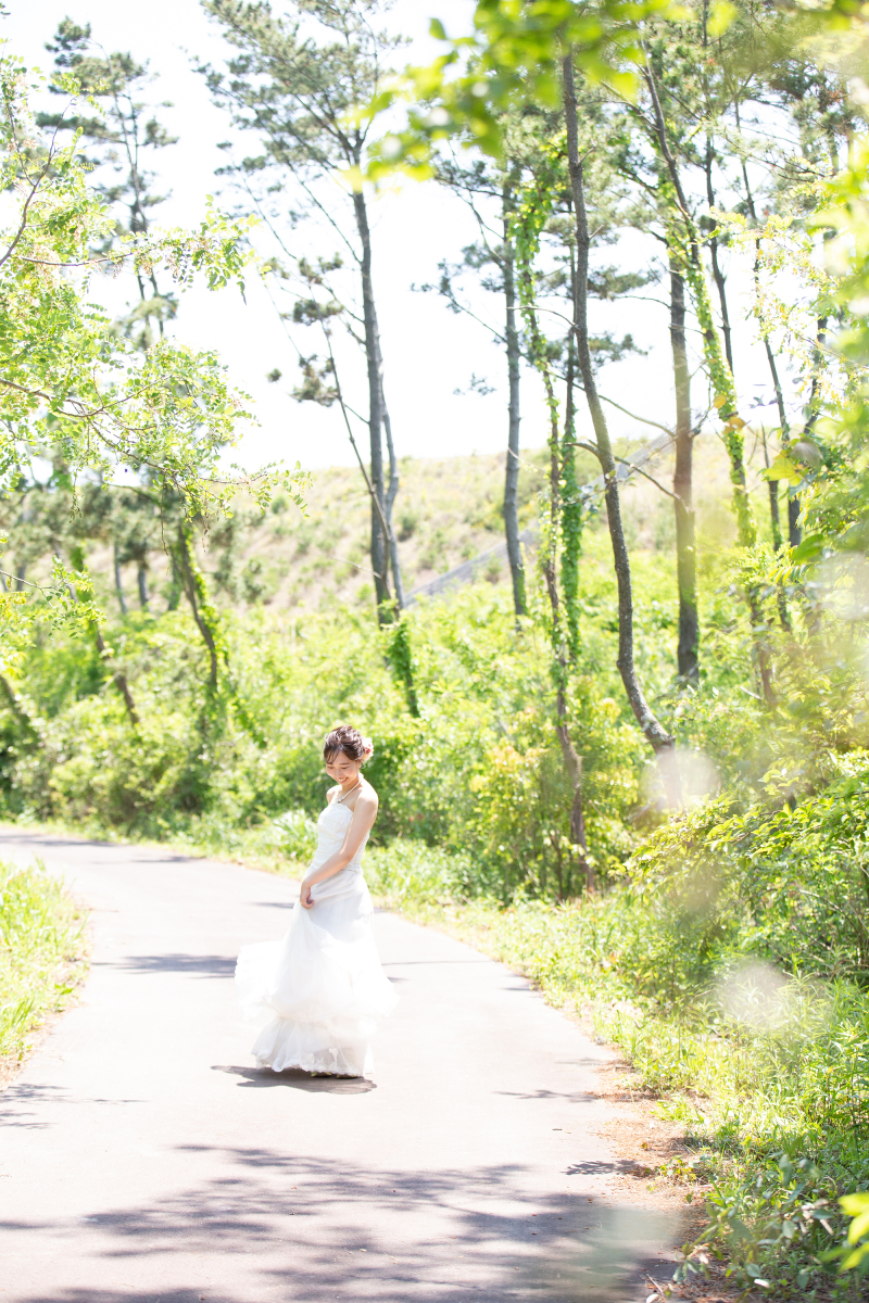 緑あふれる中で、お散歩しながらナチュラル♪