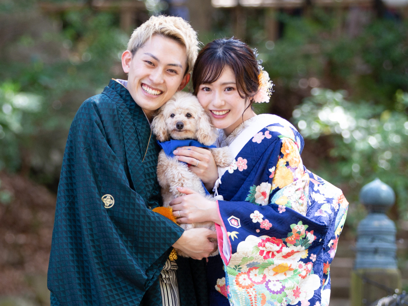 シイキ写真館　amu wedding　_ペットと一緒に撮影できる