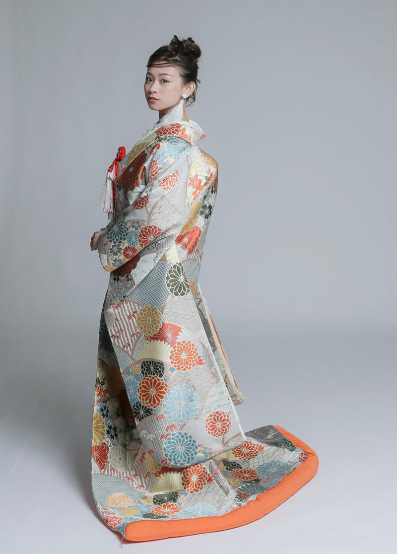 菊花青海紋(水色)