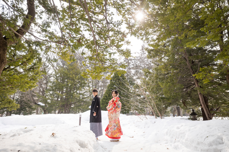 雪フォトウェディング