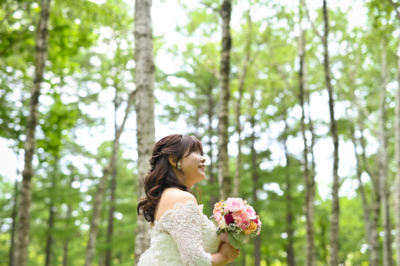 可愛いプレ花嫁姿