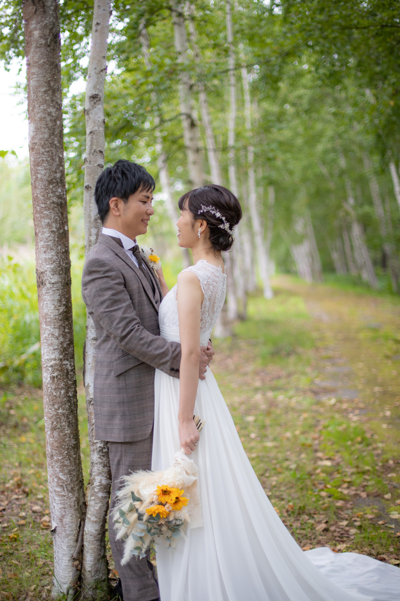 白樺林の中で・・・