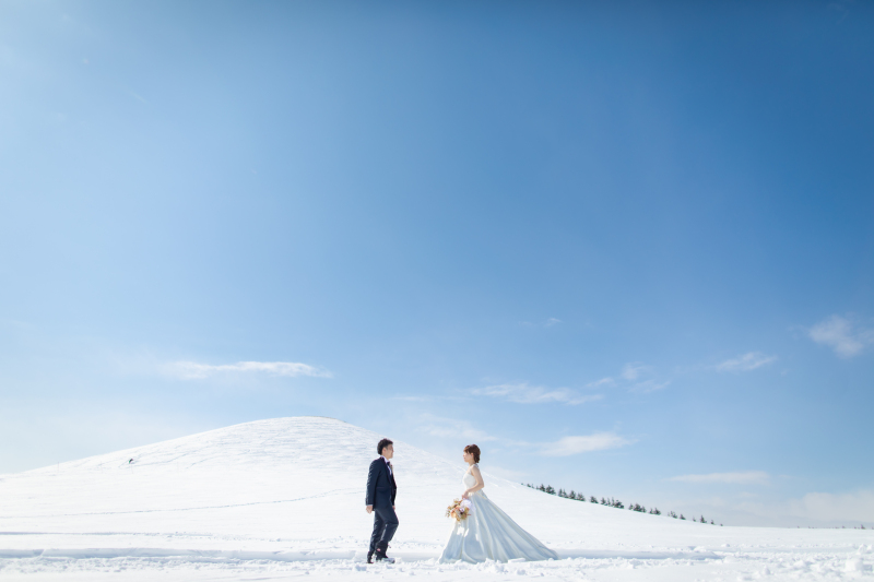 雪景色の中にお二人きり