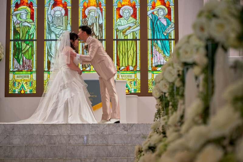 おでこにチュッ♪