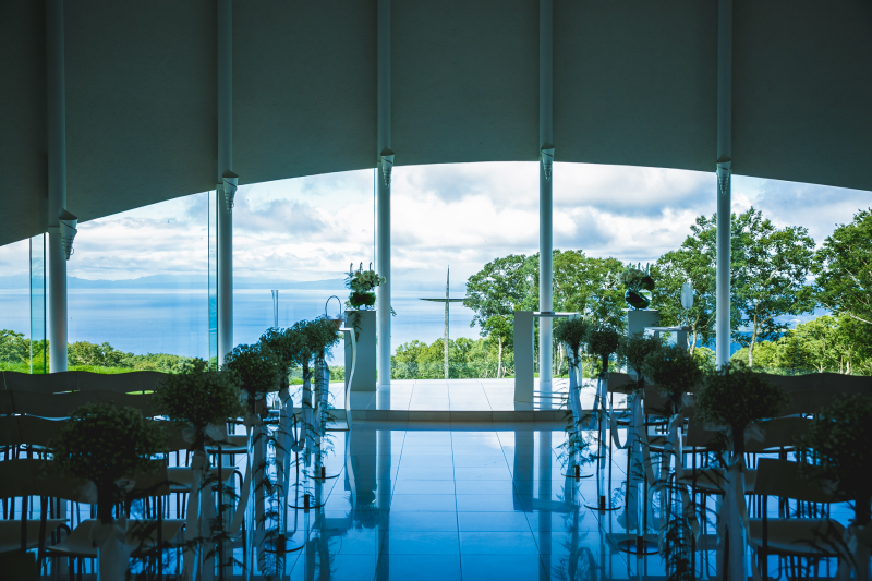 広い青に囲まれて