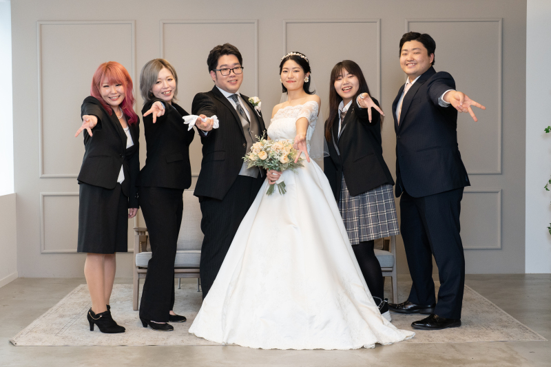 家族と一緒に洋和スタジオ撮影