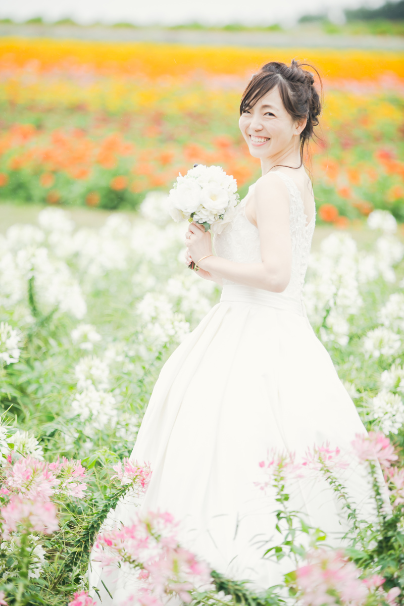 たくさんのお花に囲まれて