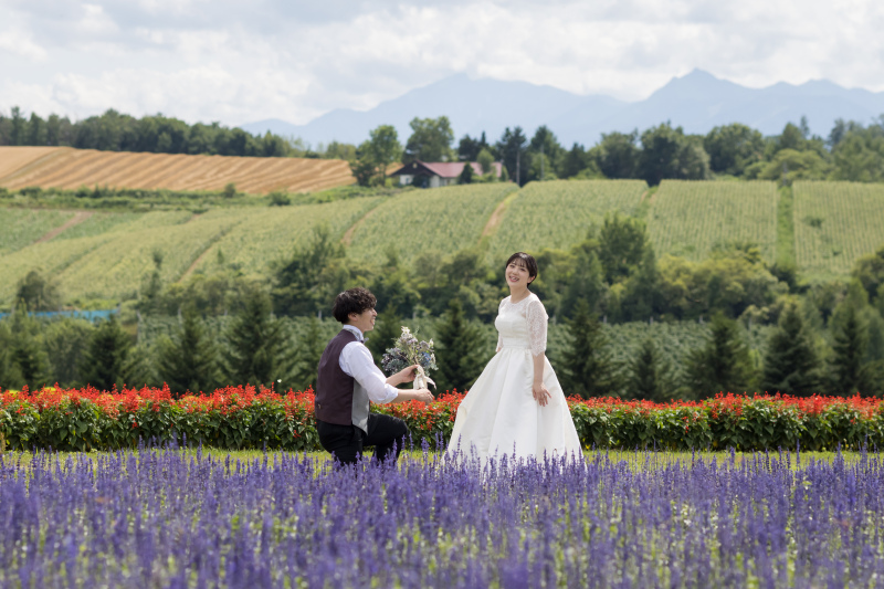 富良野の花畑でリゾートフォトウェディング❀！