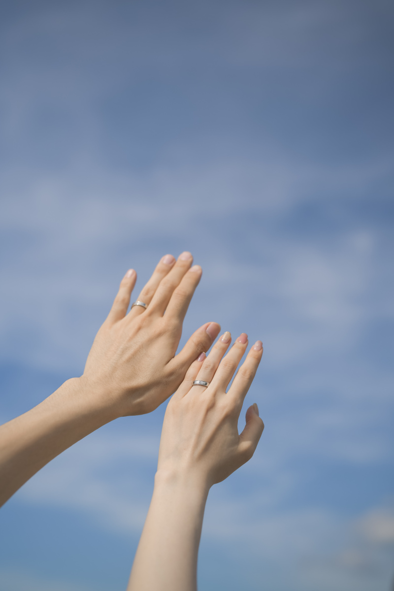 手元ショットも◎