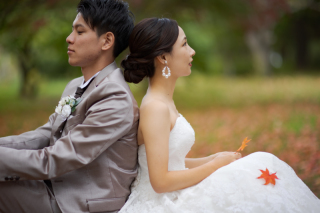 紅葉の時期にディズニーのような前撮り？！【中島公園】