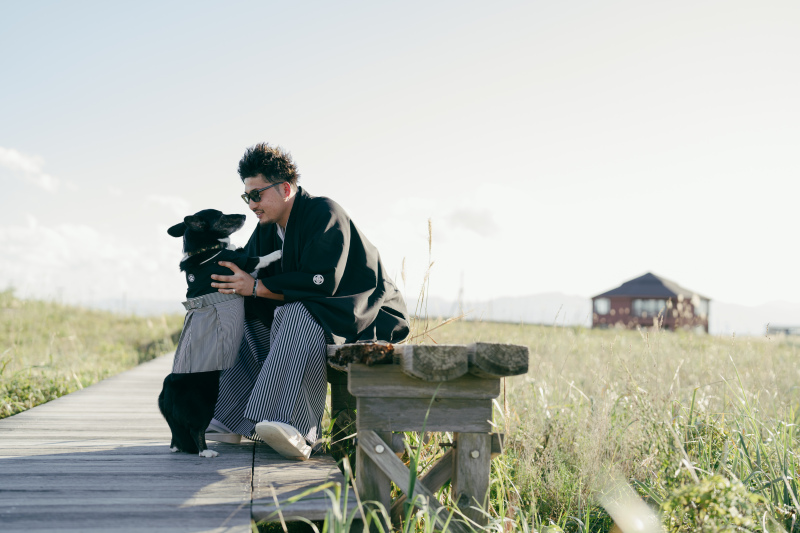 新郎様withワンちゃん