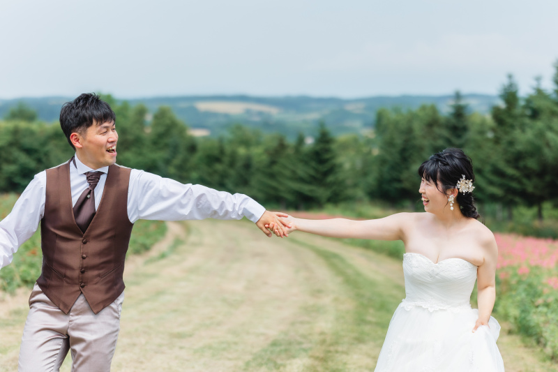彩り豊かな富良野で!ロケーションフォトウェディング