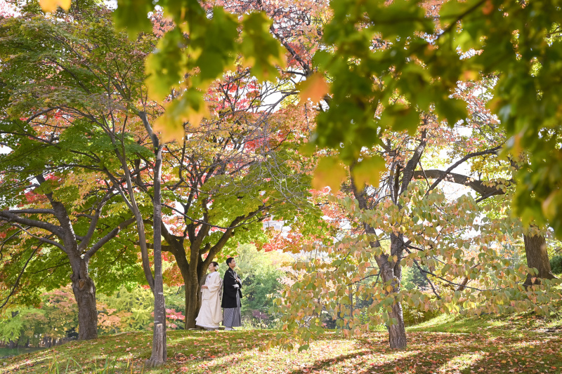 紅葉のバージンロード