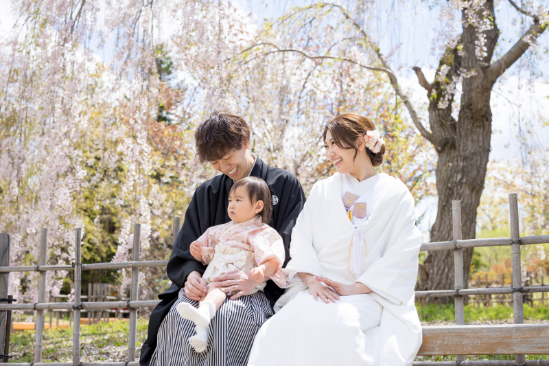 札幌の桜でフォトウェディング・前撮り